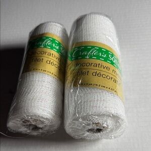 Crafter's Square White Decorative Mesh Ribbon - 2 Pack